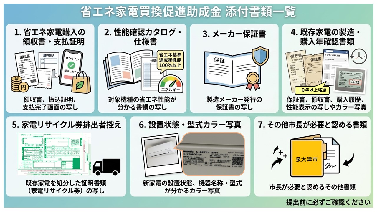 省エネルギー家電製品の買い換えに助成金を交付します／泉大津市