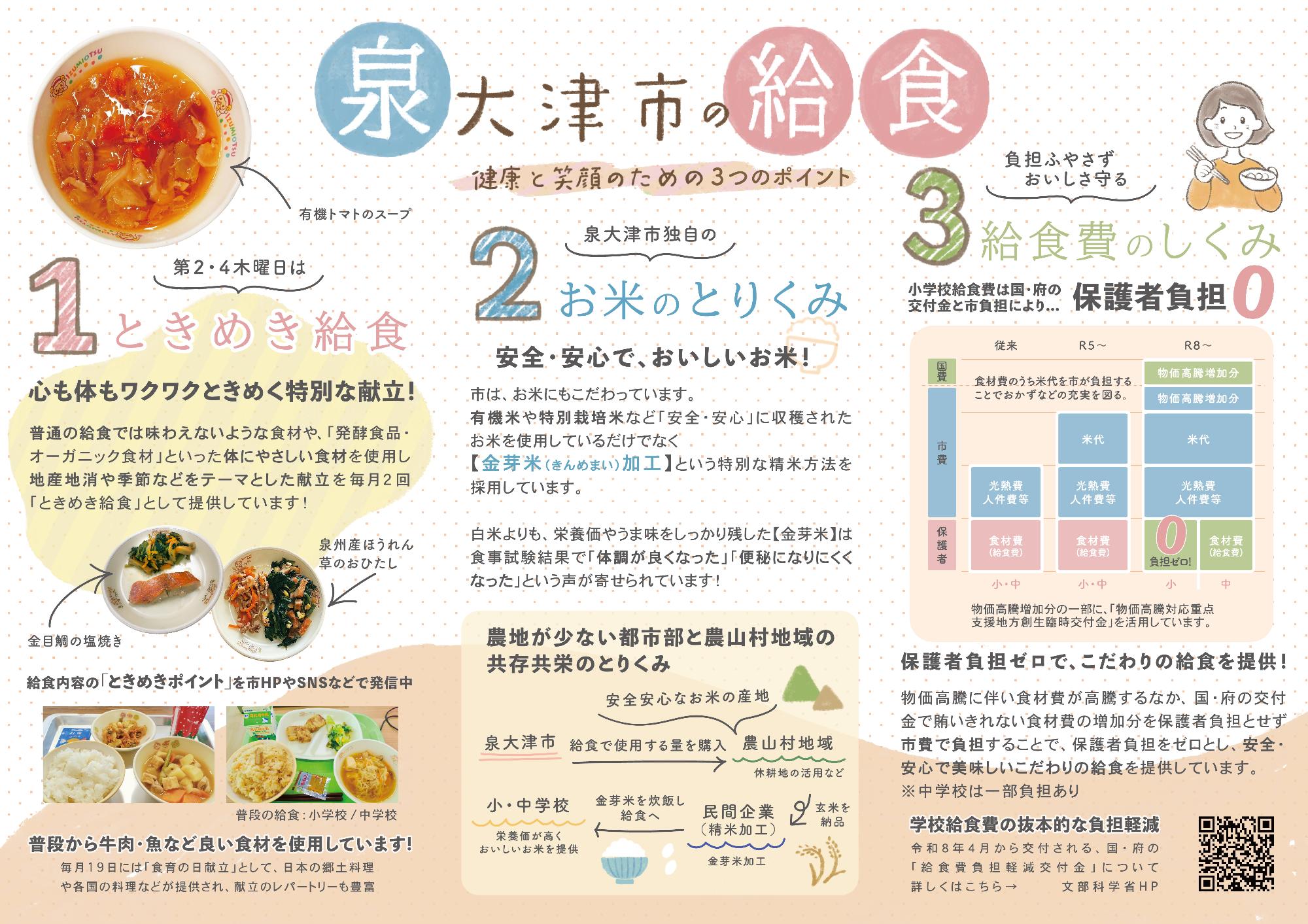 給食PRパンフレット 内