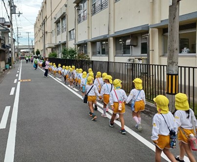 令和7年11月の津波避難訓練の様子