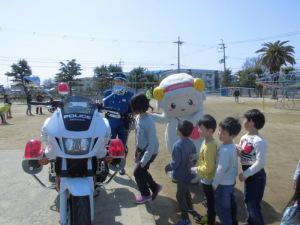 白バイ乗車体験