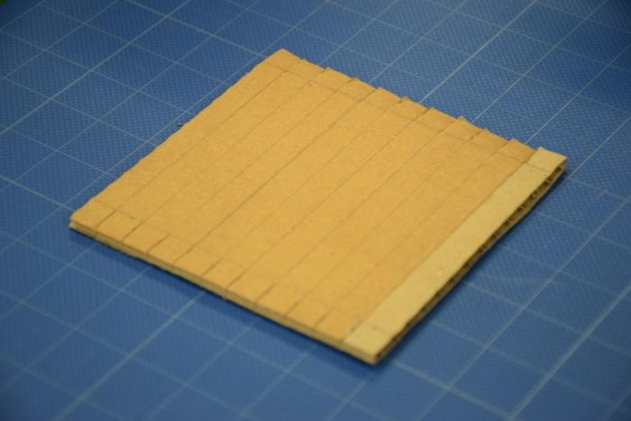 段ボールコースター台紙できあがり