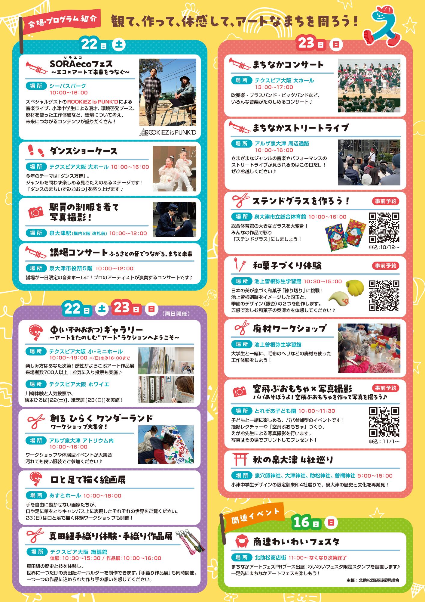 まちなかアートフェスちらし（裏面）