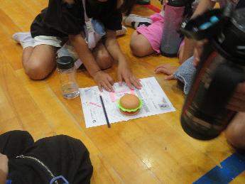 ハンバーガーを完成させました