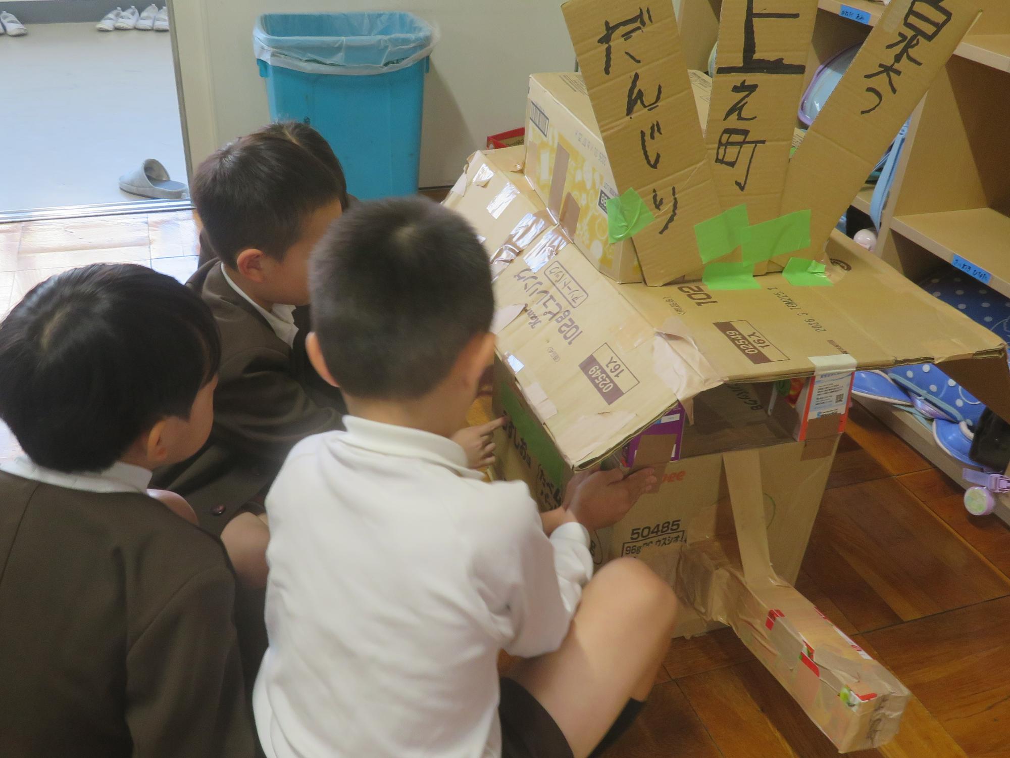 だんじりを作って遊びました