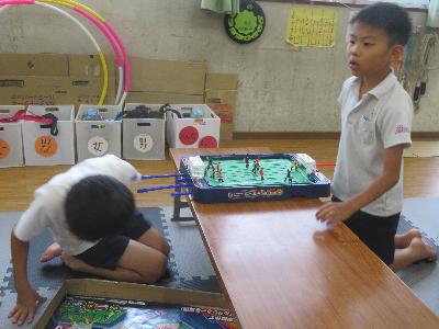 サッカーゲームをしました。