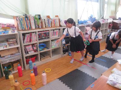 わなげをしました。