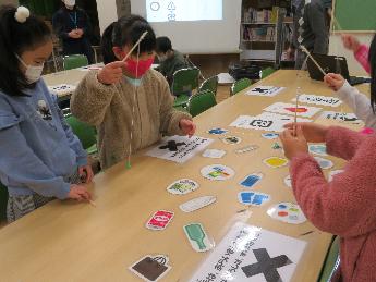 釣りゲームで盛り上がりました