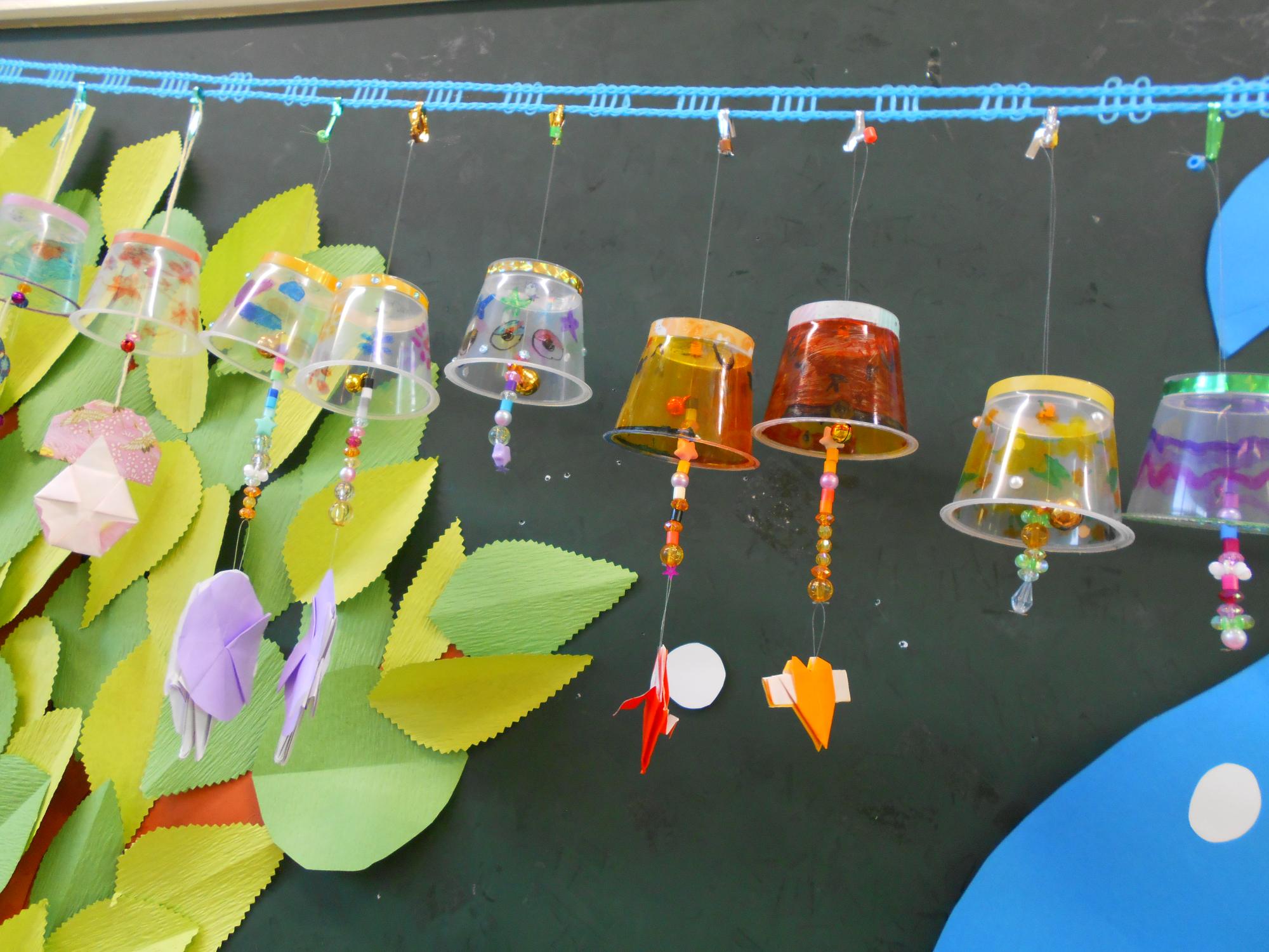 プリンカップで作った風鈴