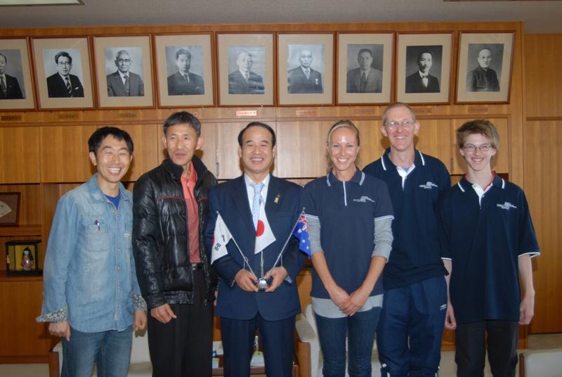 H23友好都市ランナーと神谷市長