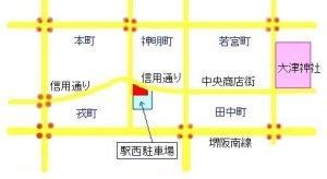 田中町 耐震性貯水槽付近の見取り図
